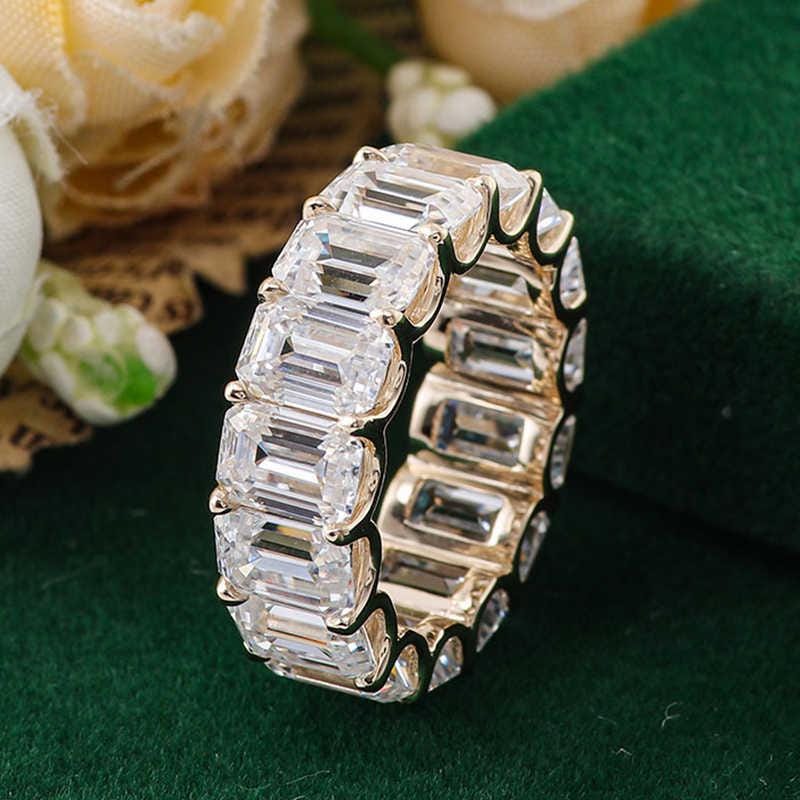 Emerald Cut Lab Grown Diamond Eternity Band - 5.75 TCW
