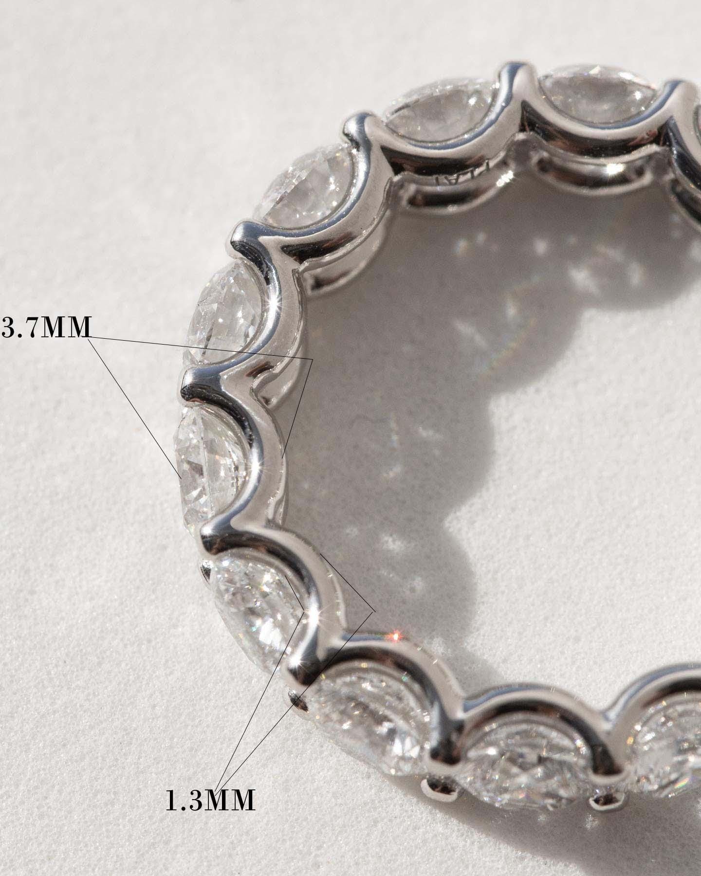 Lab Grown Diamond Eternity Band: 3.0MM Round Cut, Stackable Bridal Ring