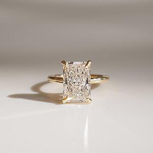 Radiant Cut Lab Grown Diamond Engagement Ring: Solitaire Wedding Band, IGI Certified - Image 1