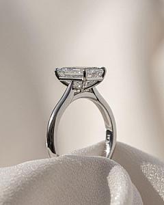 IGI Certified Emerald Cut Lab Grown Diamond Solitaire Ring (1-3 CT) - Image 4
