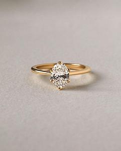 Oval Lab Grown Diamond Engagement Ring: Solitaire Gold Ring, IGI Certified - Image 7