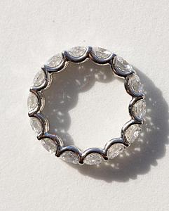 Lab Grown Diamond Eternity Band: 3.0MM Round Cut, Stackable Bridal Ring - Image 3