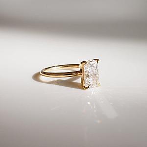 Radiant Cut Lab Grown Diamond Engagement Ring: Solitaire Wedding Band, IGI Certified - Image 2