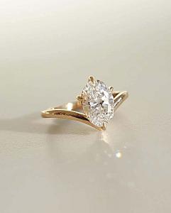 Oval Lab Grown Diamond Ring: 1.0-2.0 CT Gold Muse-Cluster Engagement Ring - Image 9