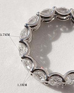 Lab Grown Diamond Eternity Band: 3.0MM Round Cut, Stackable Bridal Ring - Image 2