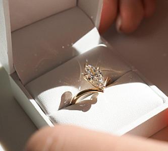 Marquise Cut Lab Grown Diamond Engagement Ring, 0.5 To 3.0 CT Lab Created Diamond, Solitaire Wedding Ring, Anniversary Gift For Women - Image 1