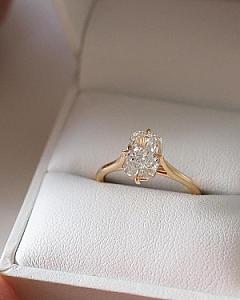 Elongated Cushion Lab Grown Diamond Engagement Ring: 14K Gold Solitaire - Image 5