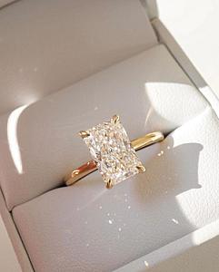 Radiant Cut Lab Grown Diamond Engagement Ring: Solitaire Wedding Band, IGI Certified - Image 10