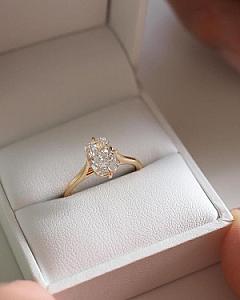Elongated Cushion Lab Grown Diamond Engagement Ring: 14K Gold Solitaire - Image 3