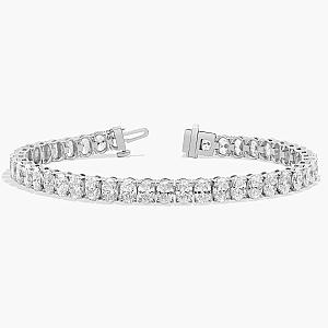 Oval Lab Grown Diamond Tennis Bracelet: Solid Gold Eternity Wedding Jewelry - Image 6