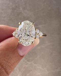 Oval Lab Grown Diamond Engagement Ring: 14k Gold Anniversary Ring - Image 8