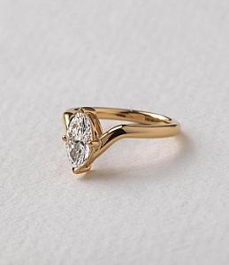 Marquise Lab Grown Diamond Engagement Ring: 1.0 CT Solitaire - Image 4