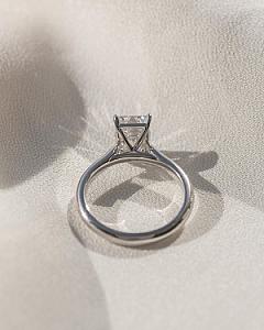 IGI Certified Emerald Cut Lab Grown Diamond Solitaire Ring (1-3 CT) - Image 6