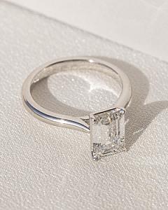 IGI Certified Emerald Cut Lab Grown Diamond Solitaire Ring (1-3 CT) - Image 5