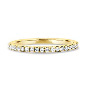Lab Grown Diamond Eternity Band: 14k Gold Stackable Anniversary Ring - Image 1