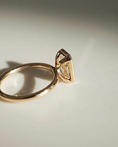 3.00 CT Radiant Cut Lab Grown Diamond 14k Gold Bezel Engagement Ring - Image 4