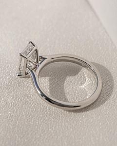 IGI Certified Emerald Cut Lab Grown Diamond Solitaire Ring (1-3 CT) - Image 2