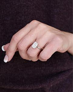 Radiant Cut Lab Grown Diamond Solitaire Ring - 10k Gold - Image 8