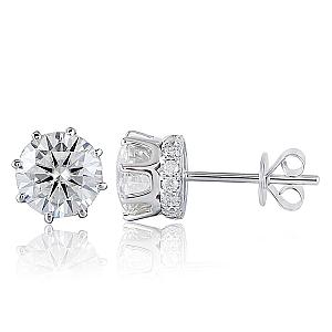 Lab Grown Diamond Stud Earrings: 1-4 TW, Solid Gold - Image 1
