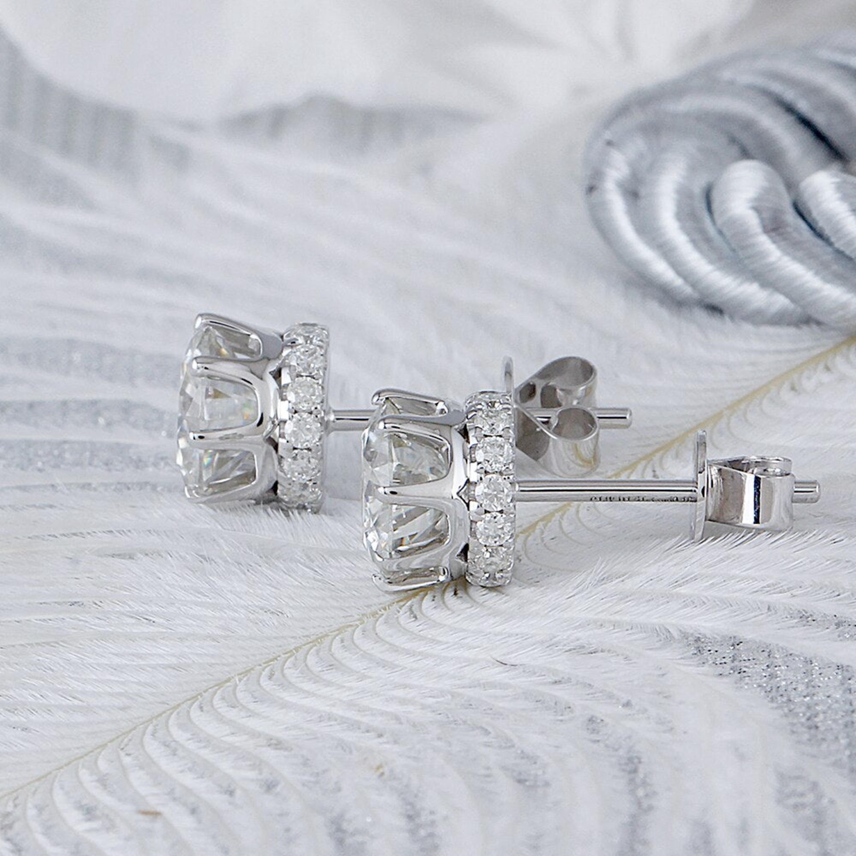 Lab Grown Diamond Stud Earrings: 1-4 TW, Solid Gold