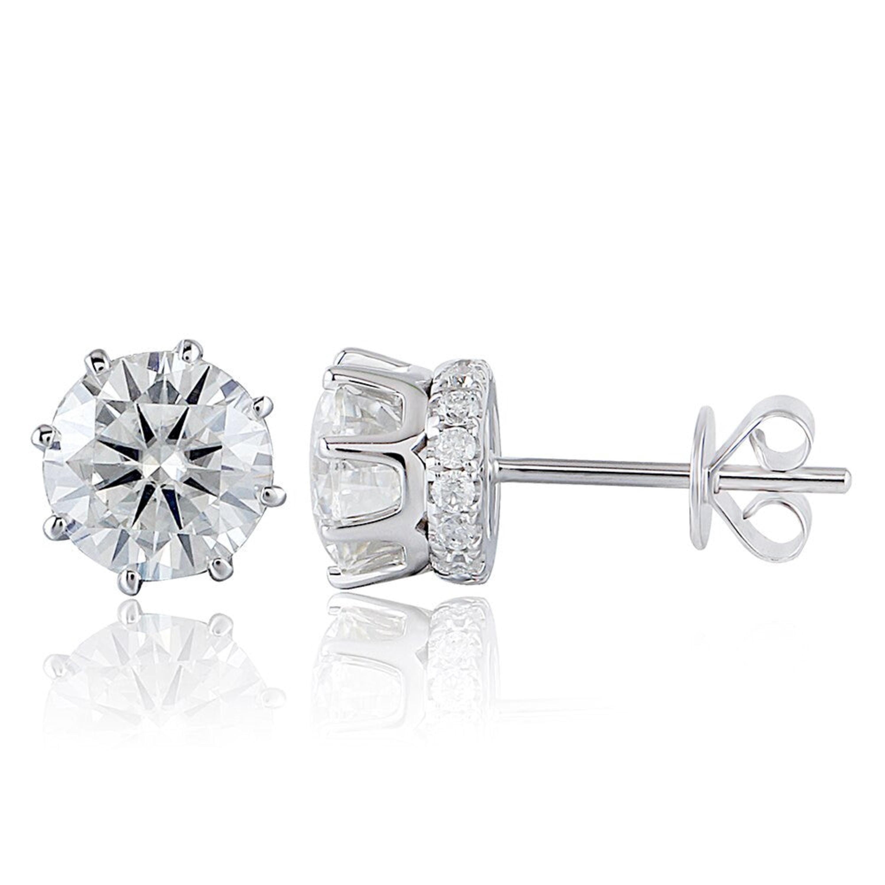 Lab Grown Diamond Stud Earrings: 1-4 TW, Solid Gold