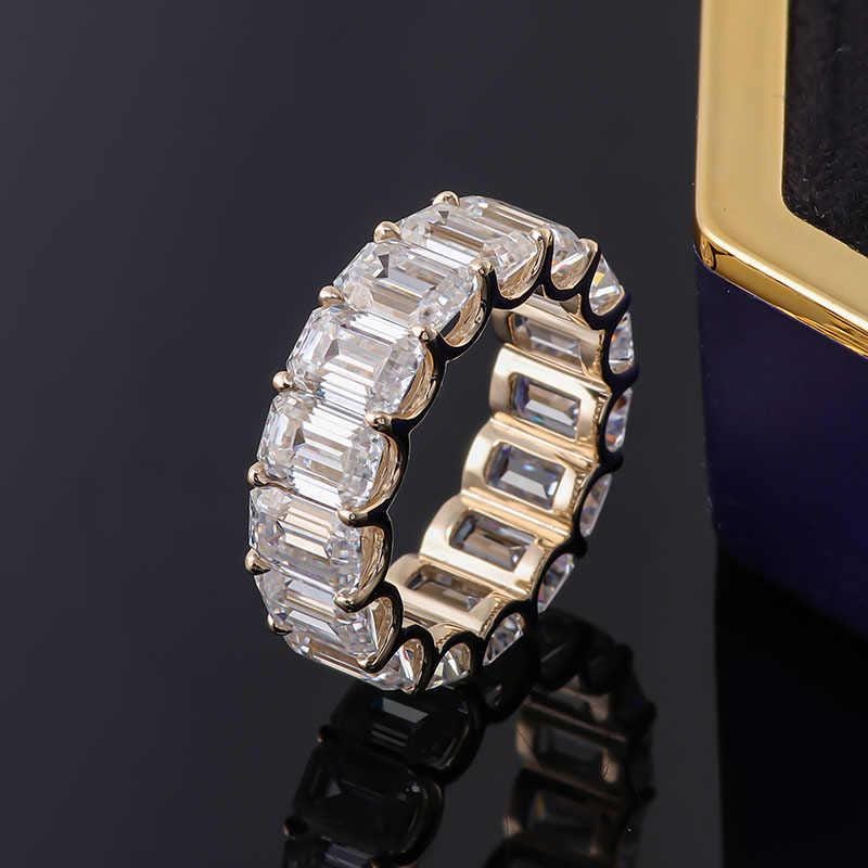 Emerald Cut Lab Grown Diamond Eternity Band - 5.75 TCW